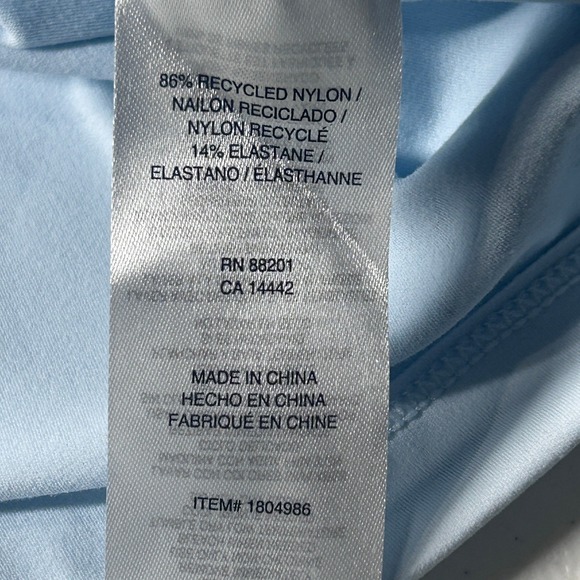 Mondetta Active Long Sleeve Top Polygiene Shirt Light Blue Medium NEW - Picture 8 of 10